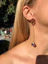 Amethyst Geo Chain Drop Earrings
