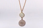 Moonstone & Gold Drop Necklace