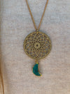 Turquoise Moon Drop Necklace
