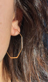 Gold Octagon Earrings